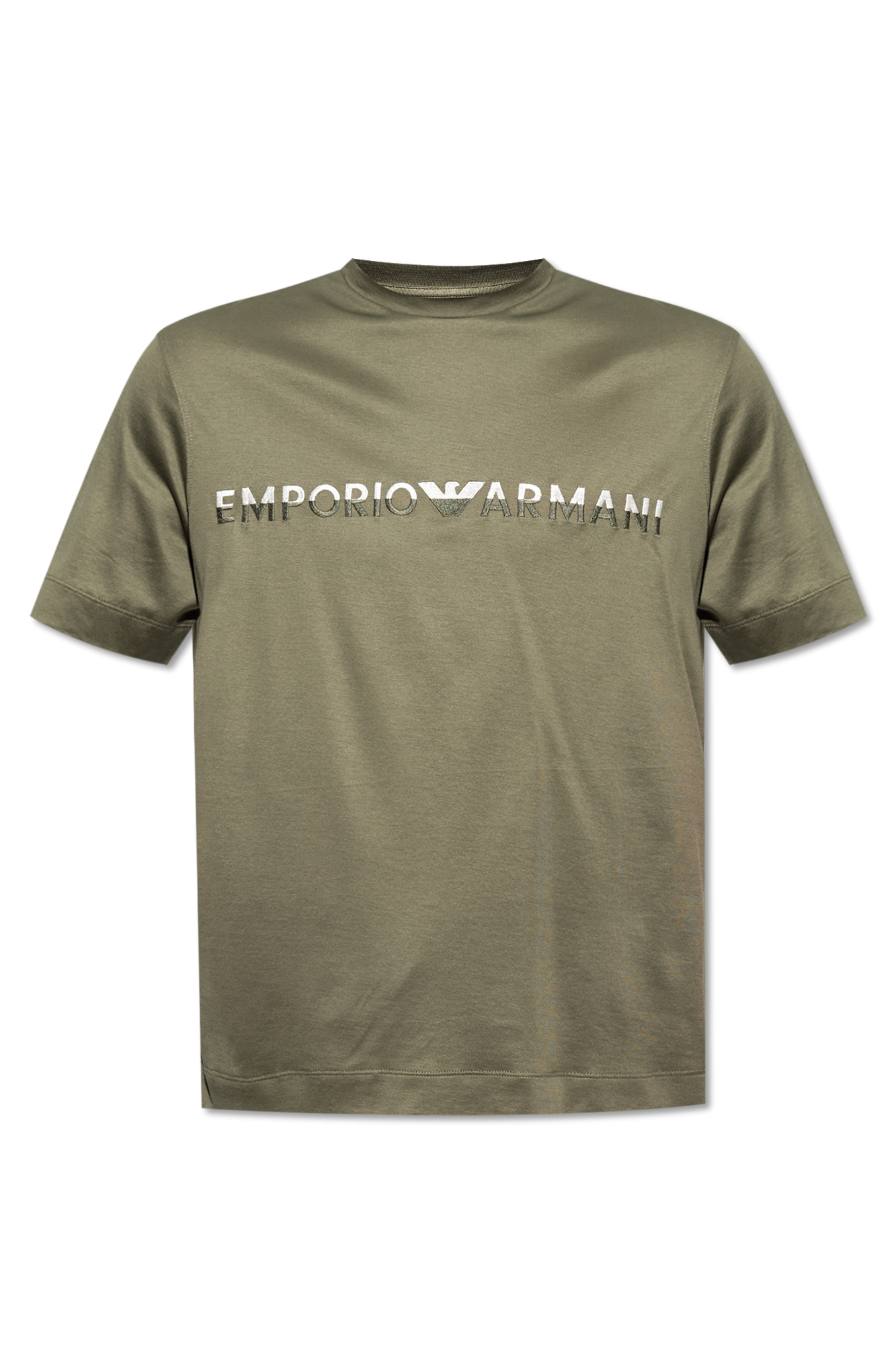 Green T shirt with logo Emporio Armani Vitkac Canada